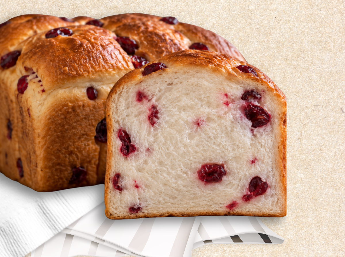 Black Sesame Cranberry Loaf Bread